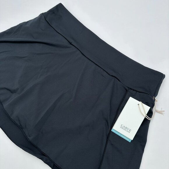 Carve Designs Women's Malia Built In Bikini Bottom Swim Skirt Size Medium, Black - Picture 1 of 12